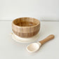 Wooden Suction Bowl and Spoon Set